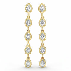 SPECIAL! .57ct G SI 14kt Yellow Gold Pear Diamond Drop Earrings