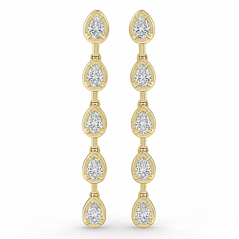 SPECIAL! .57ct G SI 14kt Yellow Gold Pear Diamond Drop Earrings