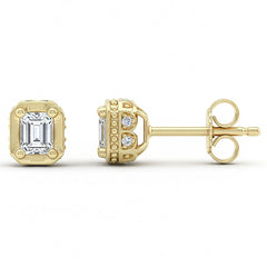 SPECIAL! .44ct G SI 14k Yellow Gold Emerald Cut Diamond Stud Earrings