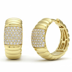 SPECIAL! .34ct G SI 14kt Yellow Gold Round Diamond Hoop Earrings