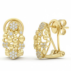 SPECIAL! .23ct G SI 14kt Yellow Gold Modern Round Diamond Lever Back Earrings