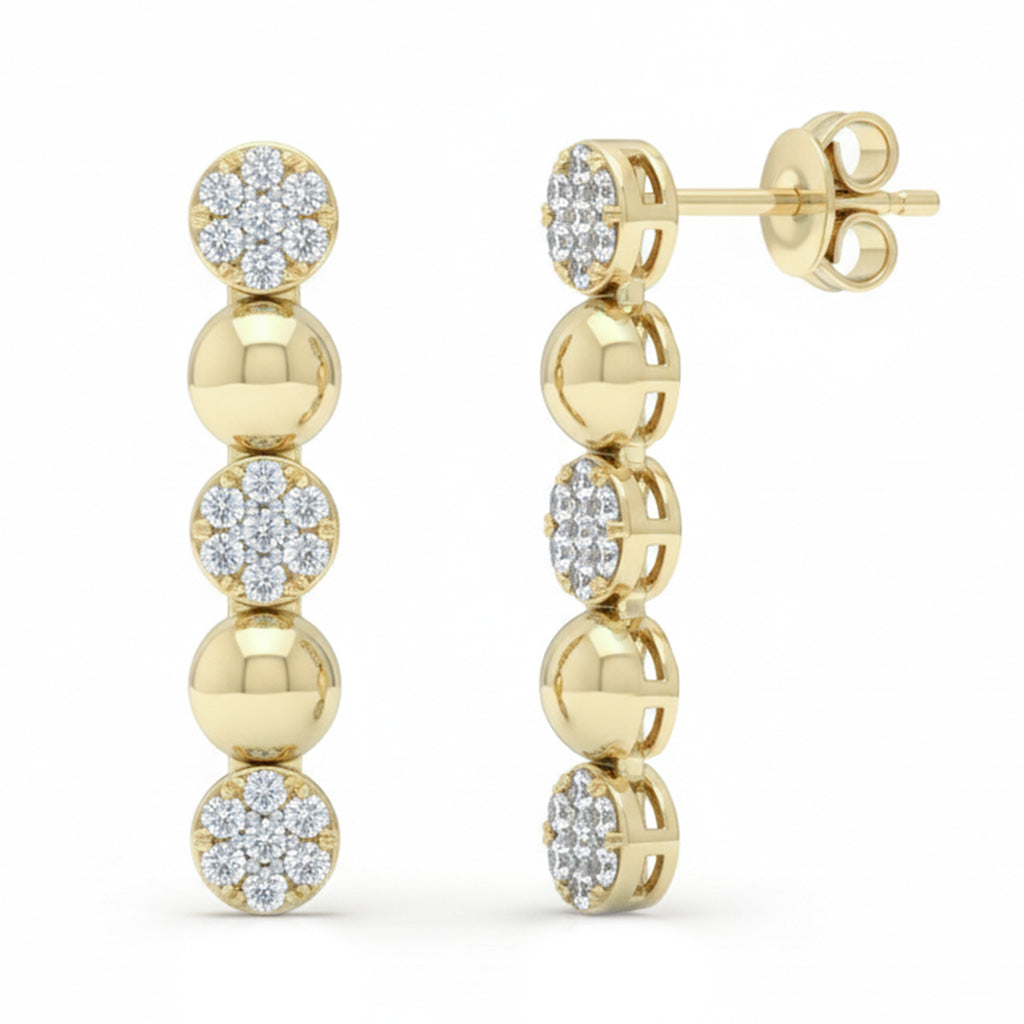 SPECIAL! .15ct G SI 14kt Yellow Gold Round Diamond Drop Earrings