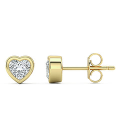 SPECIAL! .44ct G SI 14kt Yellow Gold Diamond Heart shape Stud Earrings