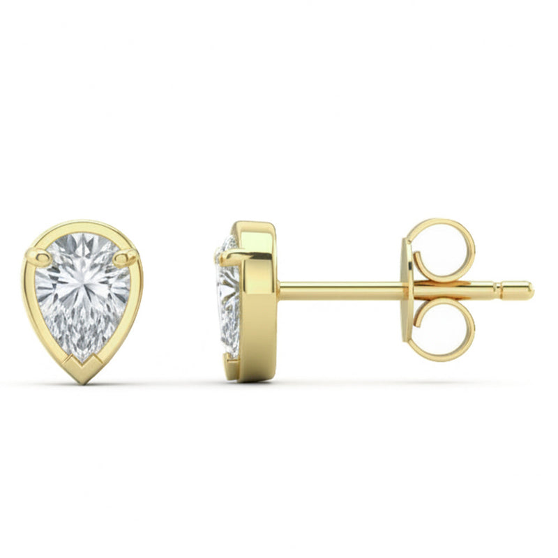 SPECIAL! .41ct G SI 14kt Yellow Gold Diamond Pear Shape Stud Earrings