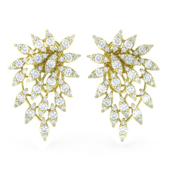 SPECIAL! 1.38ct G SI 14kt Yellow Gold Diamond Modern Studs Cocktail Earrings