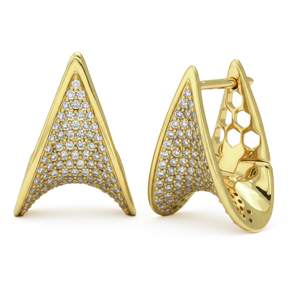 SPECIAL! .77ct G SI 14kt Yellow Gold Modern Diamond Earrings
