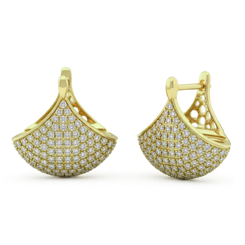 SPECIAL! .78ct G SI 14kt Yellow Gold Modern Diamond Earrings