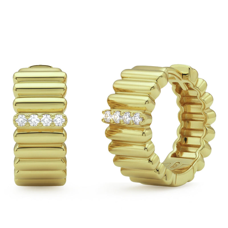 SPECIAL! .08ct G SI 14kt Yellow Gold Diamond Hoop Earrings