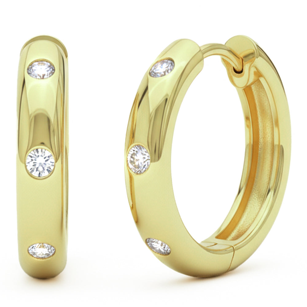 SPECIAL! .13ct G SI 14kt Yellow Gold Diamond Hoop Earrings