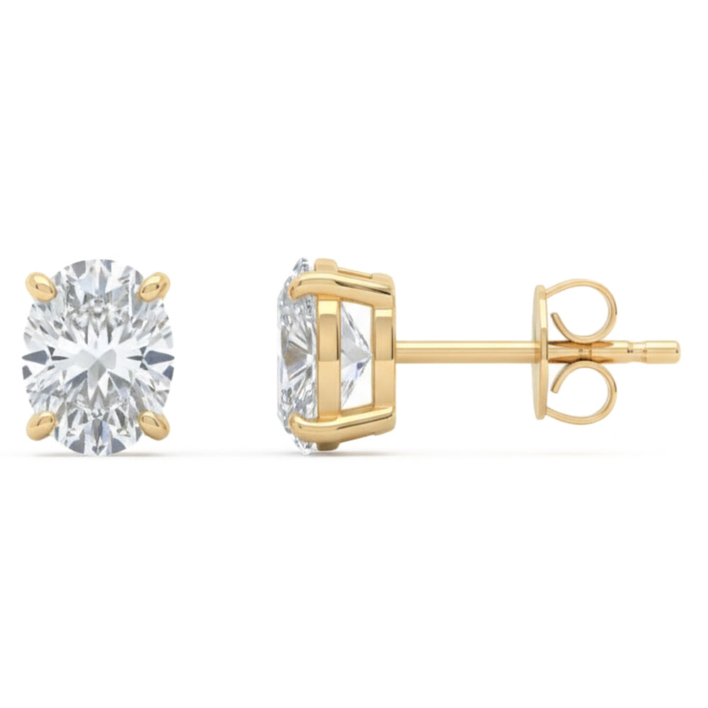 SPECIAL! .61ct G SI 14kt Yellow Gold Diamond Solitaire Stud Earrings