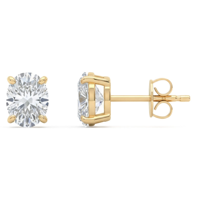 SPECIAL! .61ct G SI 14kt Yellow Gold Diamond Solitaire Stud Earrings