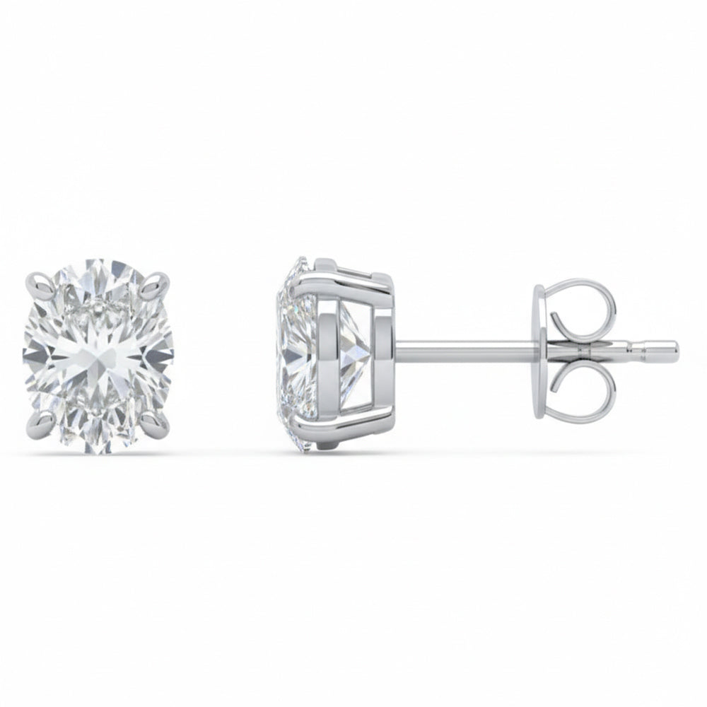 SPECIAL! .62ct G SI 14kt White Gold Diamond Solitaire Stud Earrings