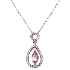 GEMSTONE CLOSEOUT!   .17cts 14k Rose Gold F SI Round Diamond Pendant NO CHAIN