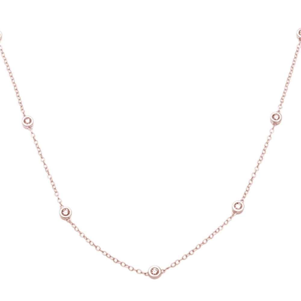 DIAMOND CLOSEOUT!  "Diamond by the Yard" Necklace 14kt Rose gold 24" Long