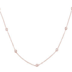 DIAMOND CLOSEOUT!  "Diamond by the Yard" Necklace 14kt Rose gold 24" Long