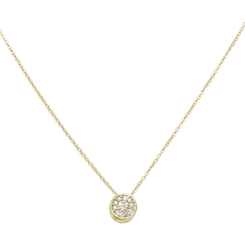 DIAMOND CLOSEOUT! .08ct 14kt Yellow Gold Round Diamond Drop Pendant 18" Necklace