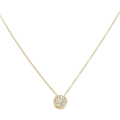 DIAMOND CLOSEOUT! .08ct 14kt Yellow Gold Round Diamond Drop Pendant 18" Necklace
