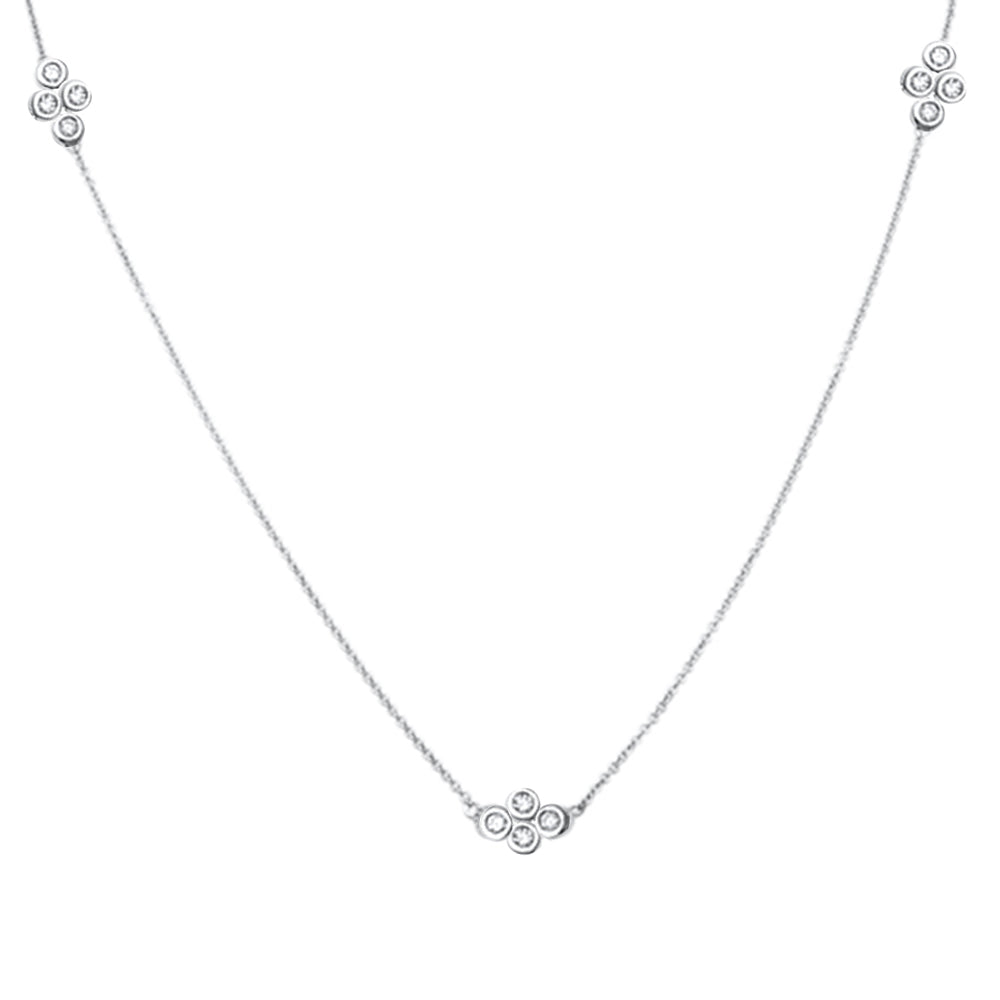 DIAMOND CLOSEOUT! .15ct 14kt White Gold Diamond Pendant 18" Necklace