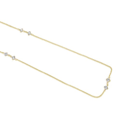 DIAMOND CLOSEOUT!  .26ct 14k Yellow Gold Diamond Station Necklace 18"