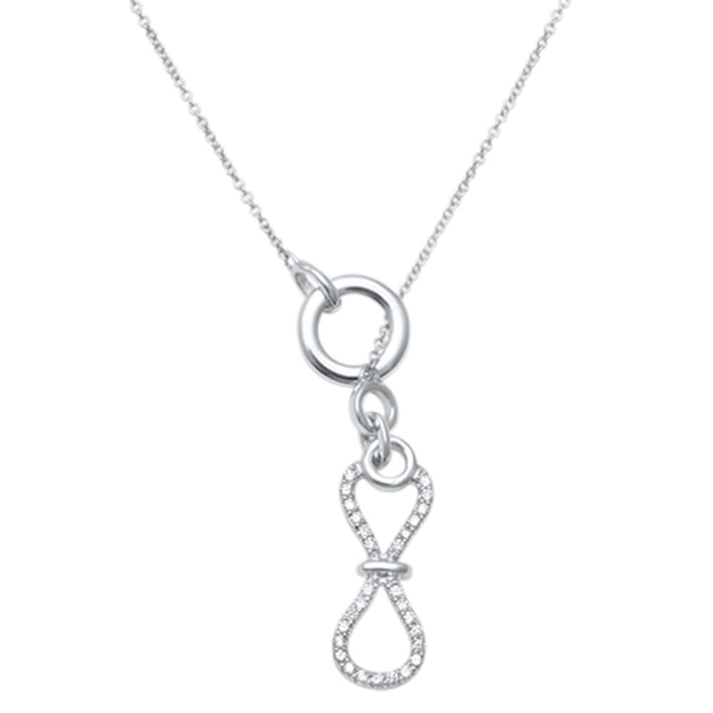 DIAMOND CLOSEOUT! .18ct 14kt White Gold Unique Drop Diamond Pendant 18" Necklace