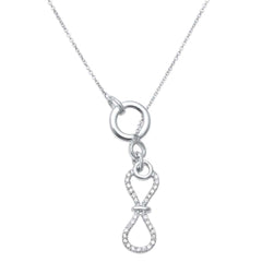 DIAMOND CLOSEOUT! .18ct 14kt White Gold Unique Drop Diamond Pendant 18" Necklace