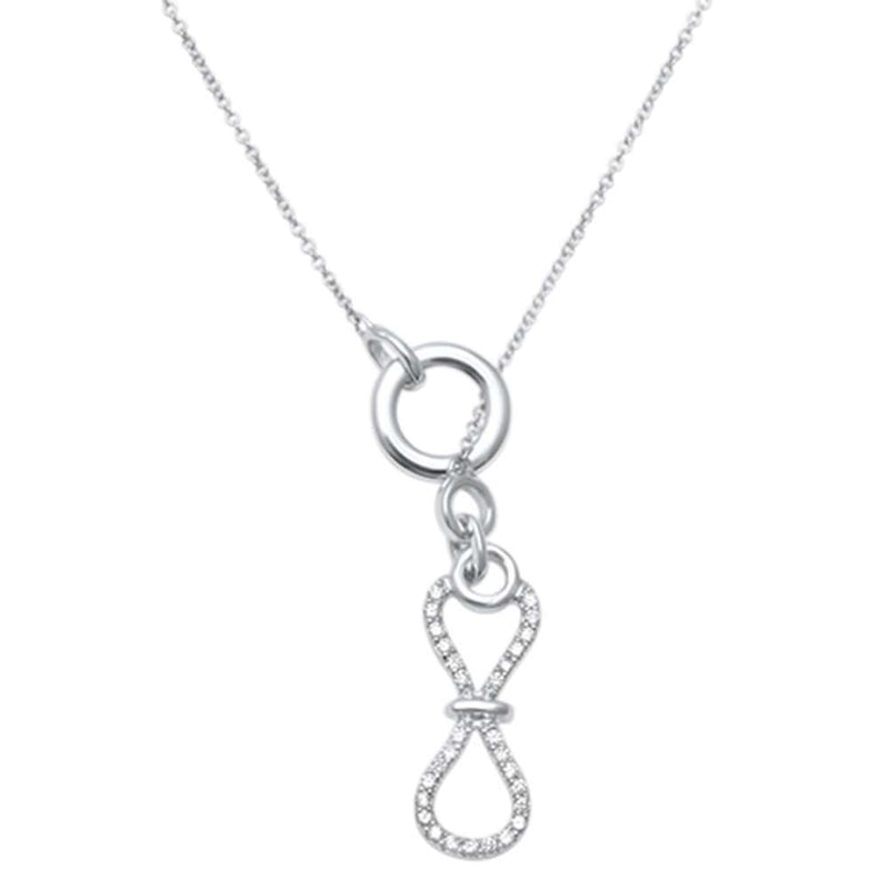 DIAMOND CLOSEOUT! .18ct 14kt White Gold Unique Drop Diamond Pendant 18" Necklace