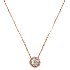 DIAMOND CLOSEOUT! .13cts 14kt Rose Gold Round Diamond Pendant Necklace 18" Long