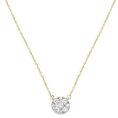 DIAMOND CLOSEOUT!  .41cts 14kt Yellow Gold Round Diamond Pendant Necklace 18" Long