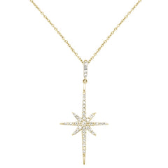DIAMOND CLOSEOUT! .20cts 14kt Yellow Gold Round Starburst Diamond Pendant Necklace 18" Long