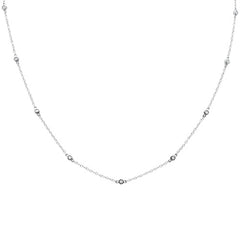 DIAMOND CLOSEOUT!  .49ct 14k White Gold Diamond by The Yard Pendant Necklace 18" Long