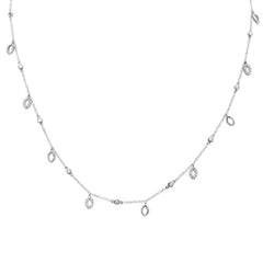 DIAMOND CLOSEOUT!  .53ct G SI 14k White Gold Diamond Pendant Designer Necklace 16" Long+(1"ext)