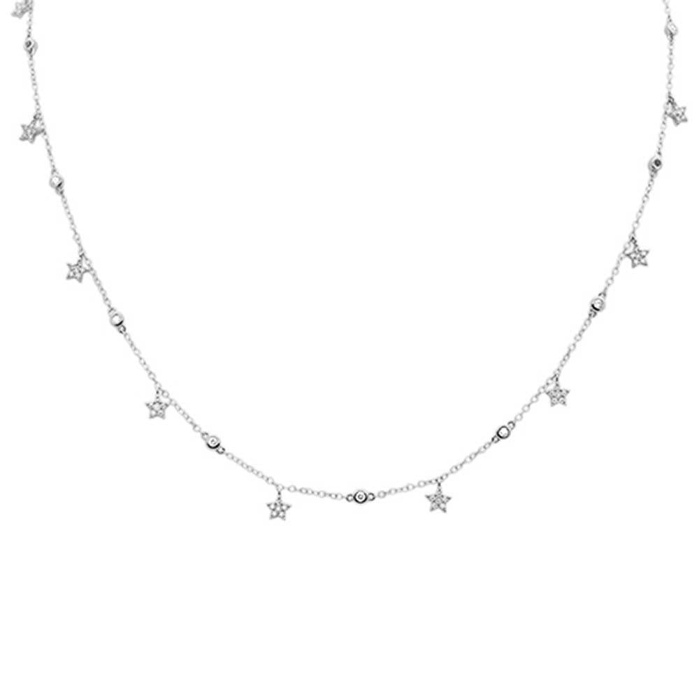 DIAMOND CLOSEOUT!  .61ct G SI 14k White Gold Diamond Designer Pendant Necklace 16" Long+(1"ext)