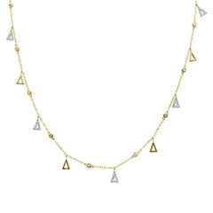 DIAMOND CLOSEOUT!  .49ct G SI 14k Yellow Gold Diamond Designer Pendant Necklace 16" Long+(1"ext)
