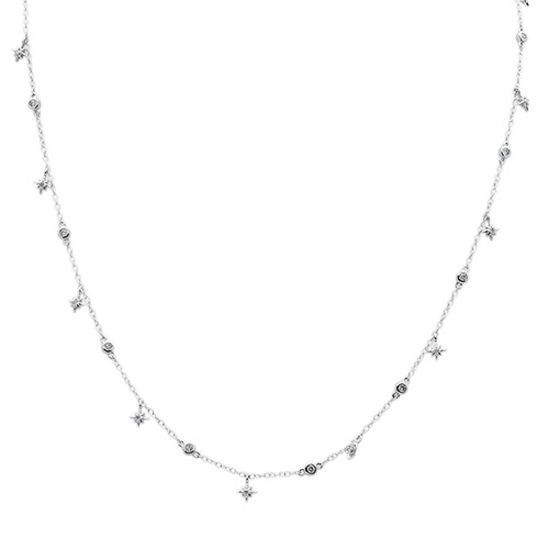 DIAMOND CLOSEOUT! .39ct G SI 14k White Gold Diamond Pendant Necklace 16" Long+(1"ext)