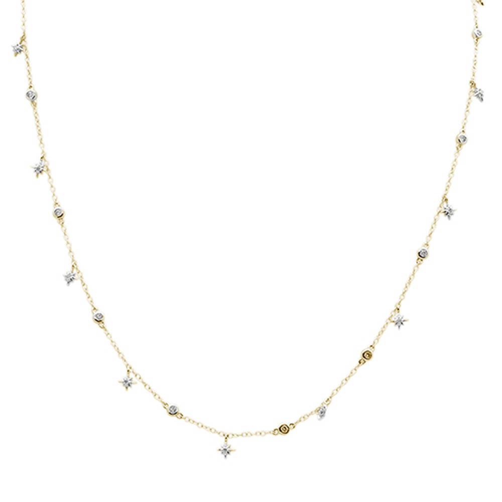 DIAMOND CLOSEOUT! .38ct G SI 14k Yellow Gold Diamond Designer Pendant Necklace 16" Long+(1"ext)
