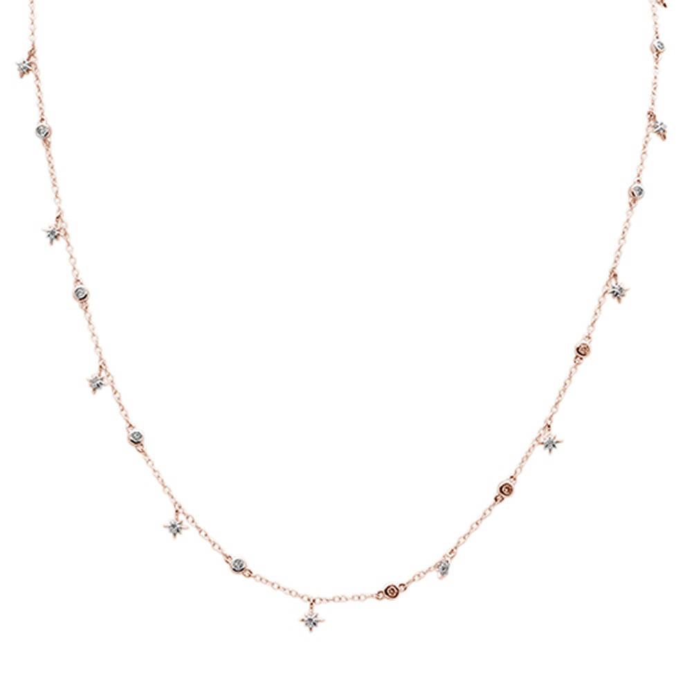 DIAMOND CLOSEOUT! .40ct G SI 14k Rose Gold Diamond Designer Pendant Necklace 16" Long+(1"ext)