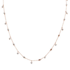 DIAMOND CLOSEOUT! .40ct G SI 14k Rose Gold Diamond Designer Pendant Necklace 16" Long+(1"ext)