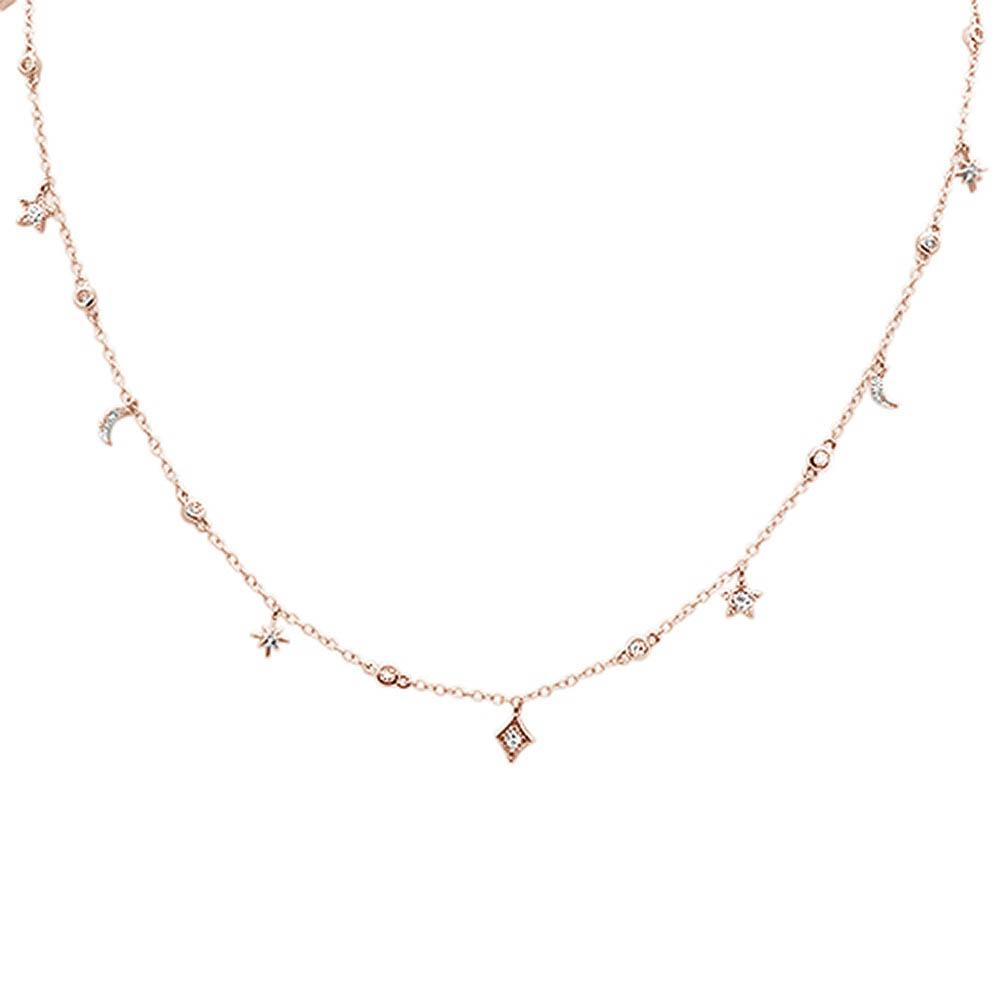 DIAMOND CLOSEOUT! .47ct G SI 14k Rose Gold Diamond Pendant Necklace 16" Long+(1"ext)