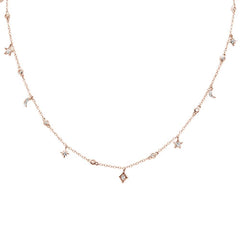 DIAMOND CLOSEOUT! .47ct G SI 14k Rose Gold Diamond Pendant Necklace 16" Long+(1"ext)