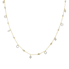 DIAMOND CLOSEOUT!  .66ct G SI 14k Yellow Gold Diamond Pendant Necklace 16" Long+(1"ext)