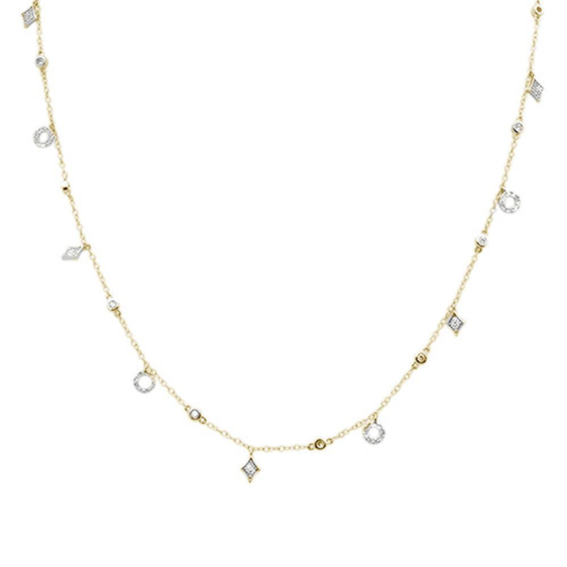 DIAMOND CLOSEOUT!  .66ct G SI 14k Yellow Gold Diamond Pendant Necklace 16" Long+(1"ext)