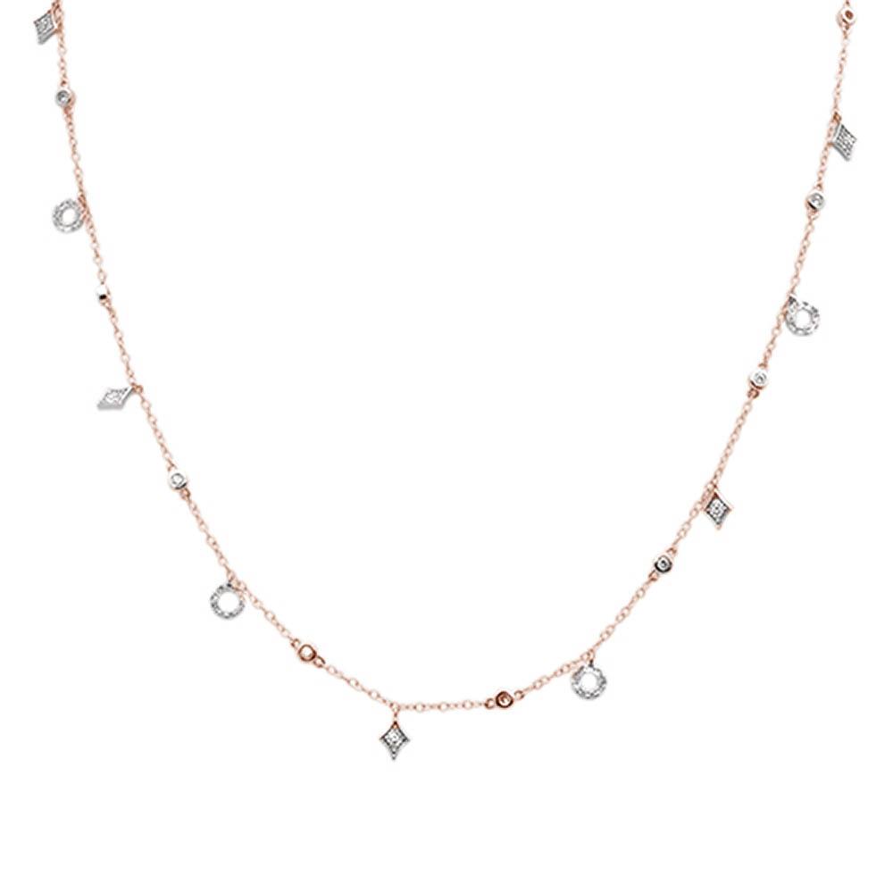 DIAMOND CLOSEOUT!  .64ct G SI 14k Rose Gold Diamond Pendant Necklace 16" Long+(1"ext)