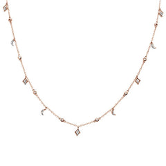 DIAMOND CLOSEOUT! .52ct G SI 14k Rose Gold Diamond Pendant Necklace 16" Long+(1"ext)