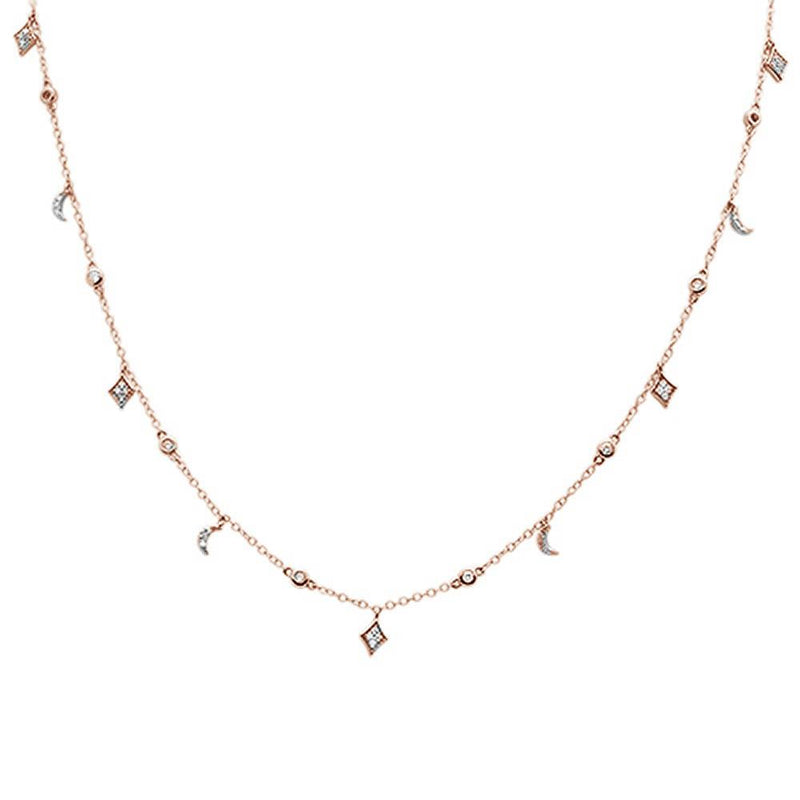 DIAMOND CLOSEOUT! .52ct G SI 14k Rose Gold Diamond Pendant Necklace 16" Long+(1"ext)