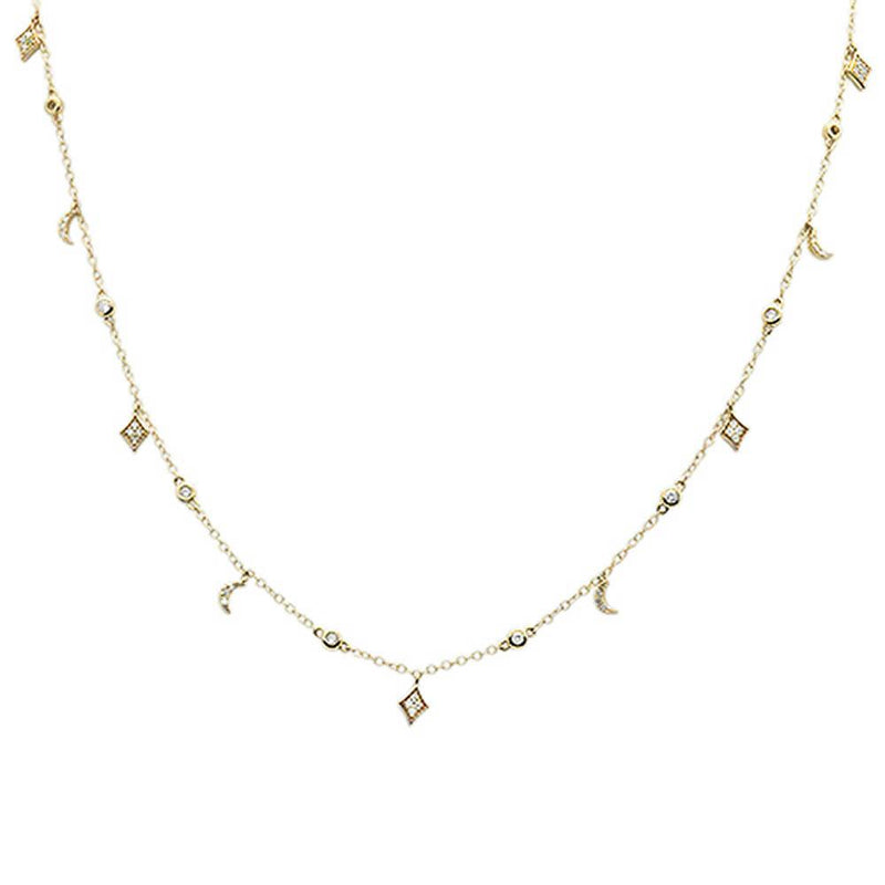 DIAMOND CLOSEOUT! .47ct G SI 14k Yellow Gold Diamond Pendant Necklace 16" Long+(1"ext)