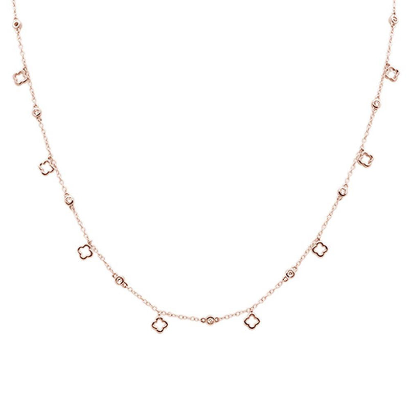 DIAMOND CLOSEOUT!  .25ct G SI 14k Rose Gold Diamond Pendant Necklace 16" Long+(1"ext)