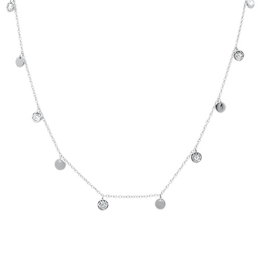 DIAMOND CLOSEOUT! .24ct G SI 14k White Gold Diamond Pendant Necklace 18" Long