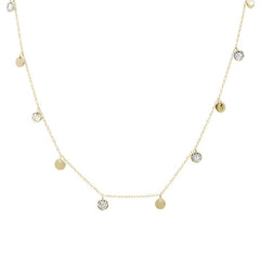 DIAMOND CLOSEOUT!  .24ct G SI 14k Yellow Gold Diamond Pendant Necklace 18" Long
