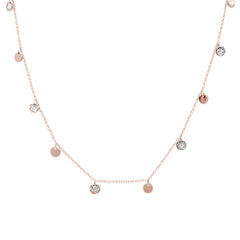 DIAMOND CLOSEOUT! .27ct G SI 14k Rose Gold Diamond Pendant Necklace 18" Long