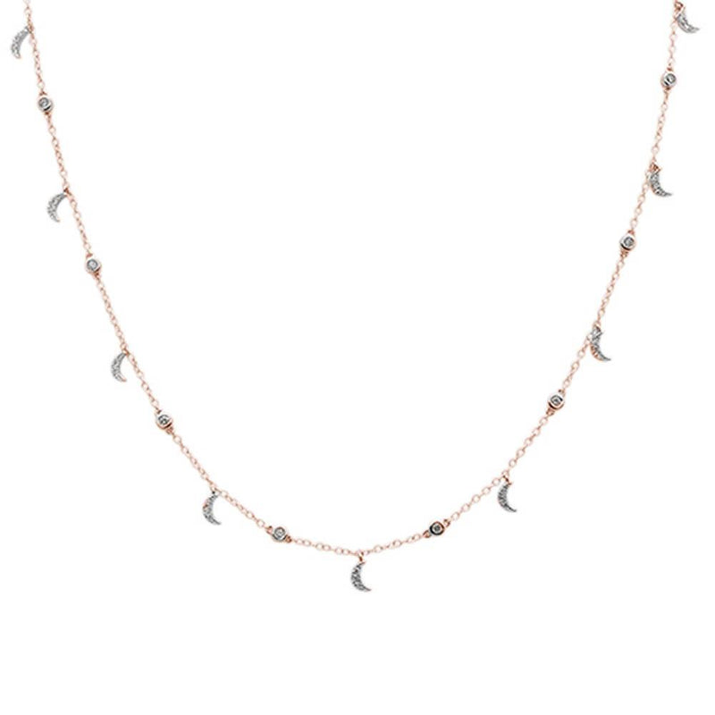 DIAMOND CLOSEOUT! ! .46ct G SI 14k Rose Gold Diamond Pendant Necklace 16" Long+(1"ext)